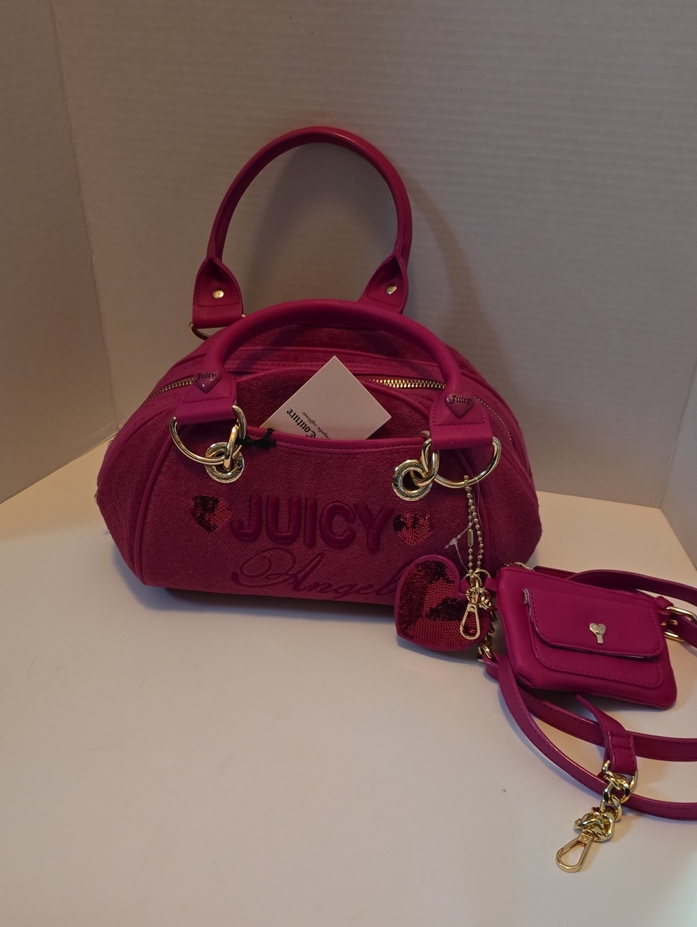 Juicy Couture Raspberry Tart Angel Satchel
